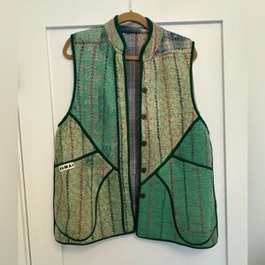 Reversible Quilted Vest with Button Closure